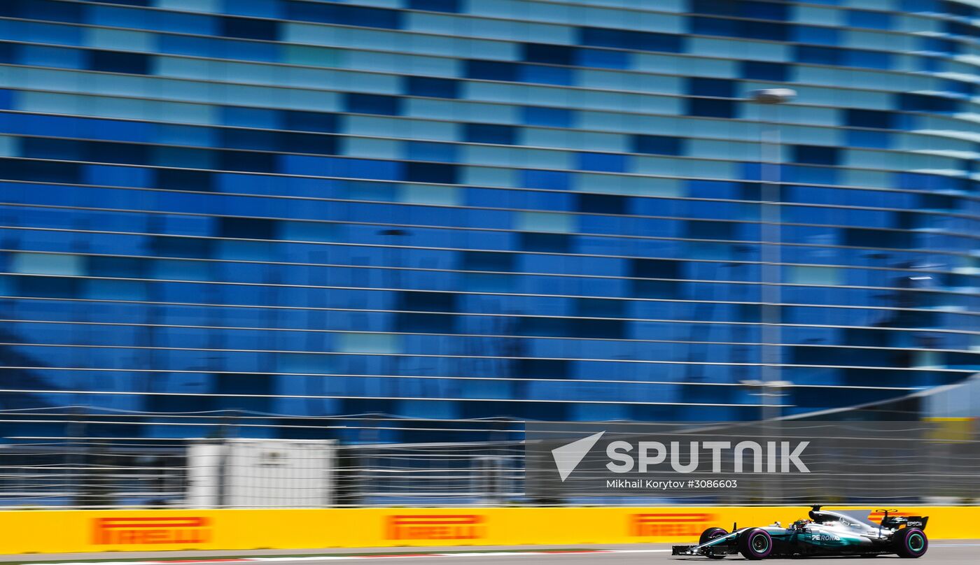 Car racing. Formula 1 Grand Prix of Russia. Free races. Third session