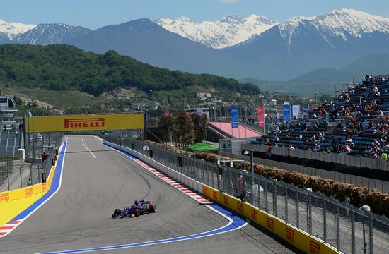 Car racing. Formula 1 Grand Prix of Russia. Free races. Third session