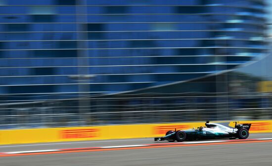 Car racing. Formula 1 Grand Prix of Russia. Free races. Third session