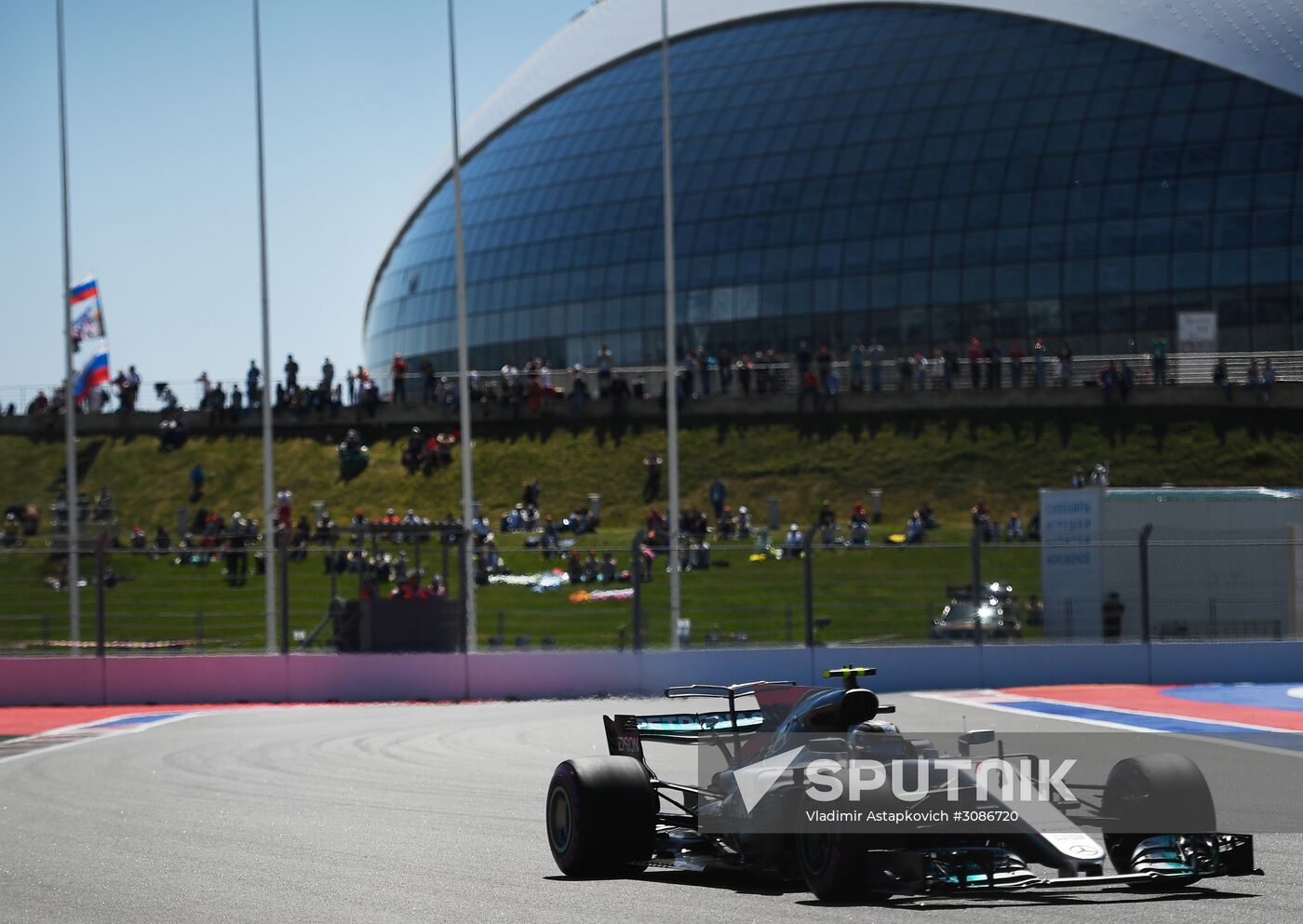 Auto racing. Formula 1 Russian Grand Prix. Free practice. Third session