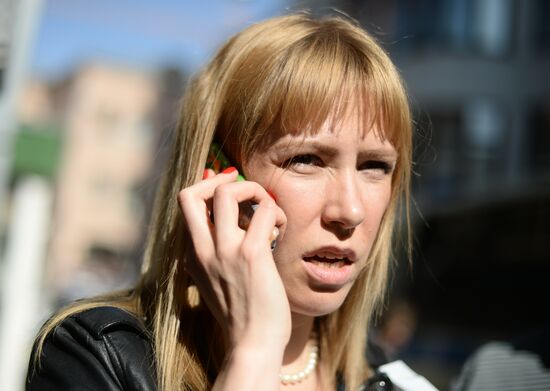 Open Russia movement holds unathorized rally in Moscow