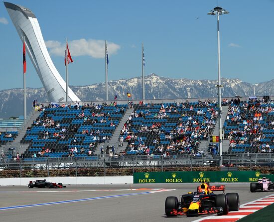 Car racing. Formula 1 Grand Prix of Russia. Free races. Third session