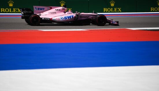 Auto racing. Formula 1 Russian Grand Prix. Free practice. Third session