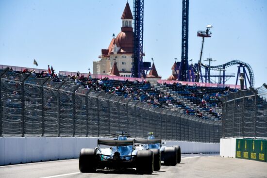 Auto racing. Formula 1 Russian Grand Prix. Free practice. Third session