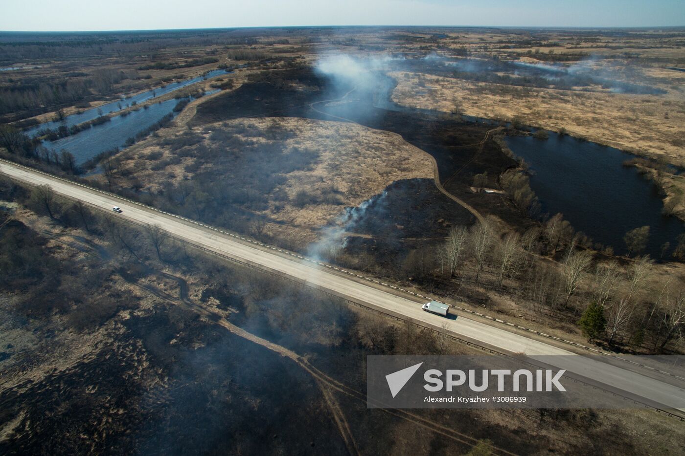 Wildfires in Novosibirsk Region