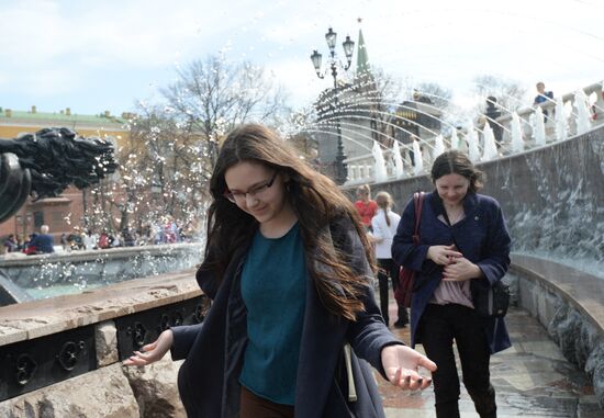 Fountain season opens in Moscow