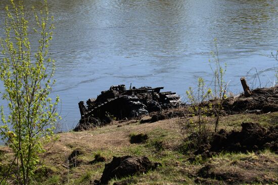 WWII tank recovered from Don riverbed by Western Military District engineers