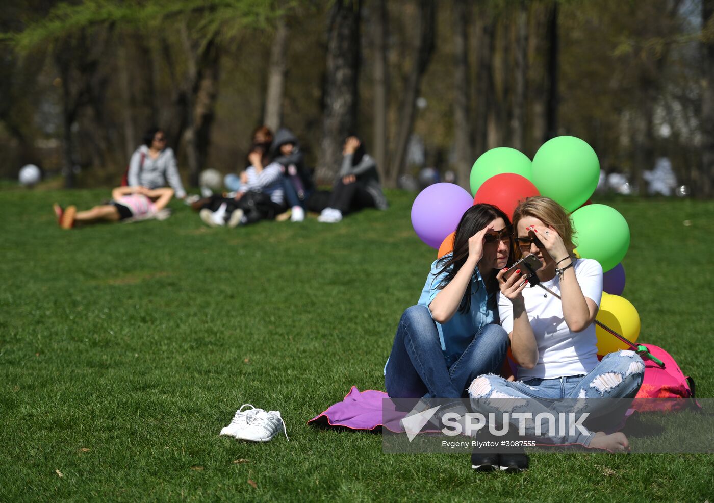 Leisure at Gorky Central Park of Culture and Recreation in Moscow