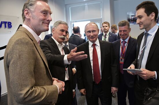 President Vladimir Putin attends Russian leg of Formula One in Sochi