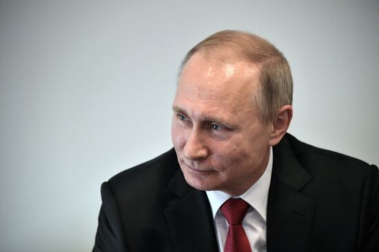 President Vladimir Putin attends Russian leg of Formula One in Sochi