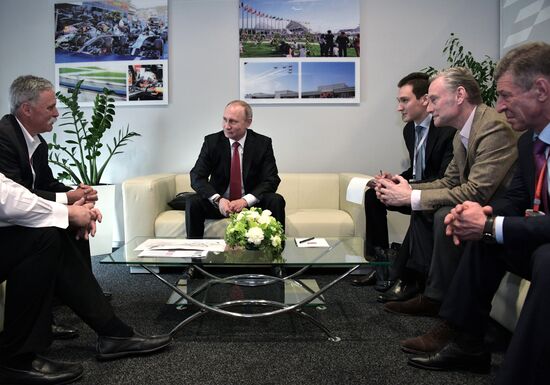 President Vladimir Putin attends Russian leg of Formula One in Sochi
