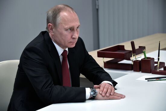 President Vladimir Putin attends Russian leg of Formula One in Sochi