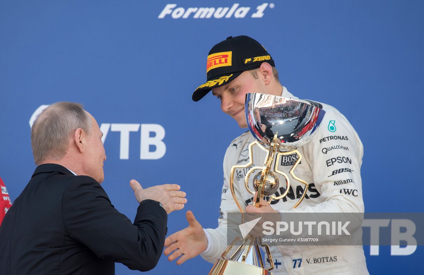 President Vladimir Putin attends Russian leg of Formula One in Sochi