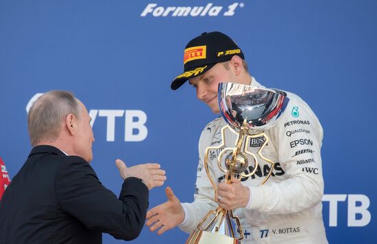 President Vladimir Putin attends Russian leg of Formula One in Sochi