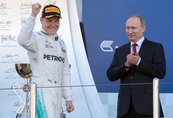 President Vladimir Putin attends Russian leg of Formula One in Sochi