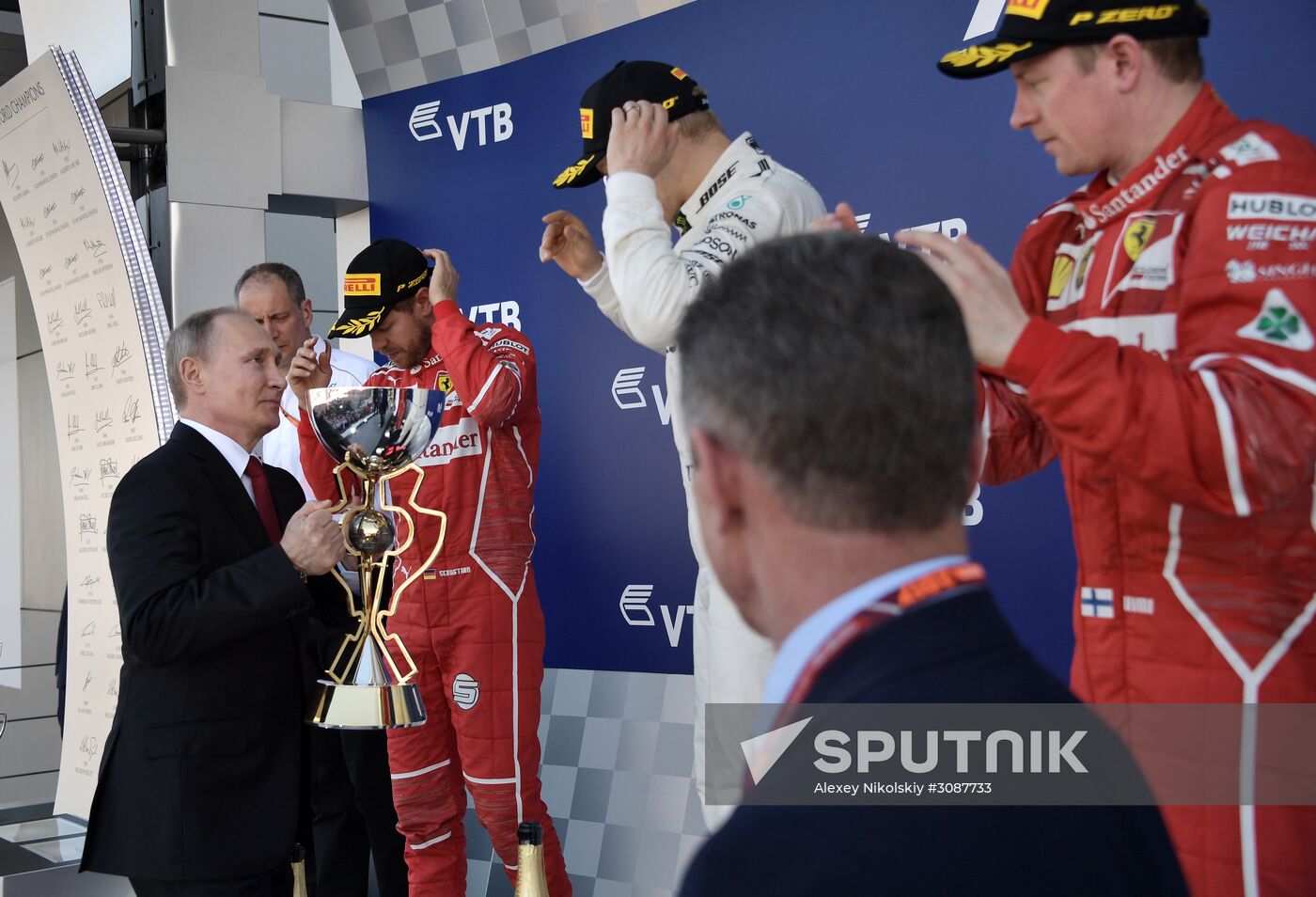 President Vladimir Putin attends Russian leg of Formula One in Sochi