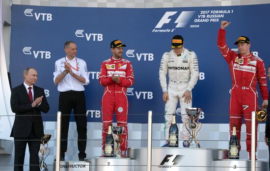 President Vladimir Putin attends Russian leg of Formula One in Sochi