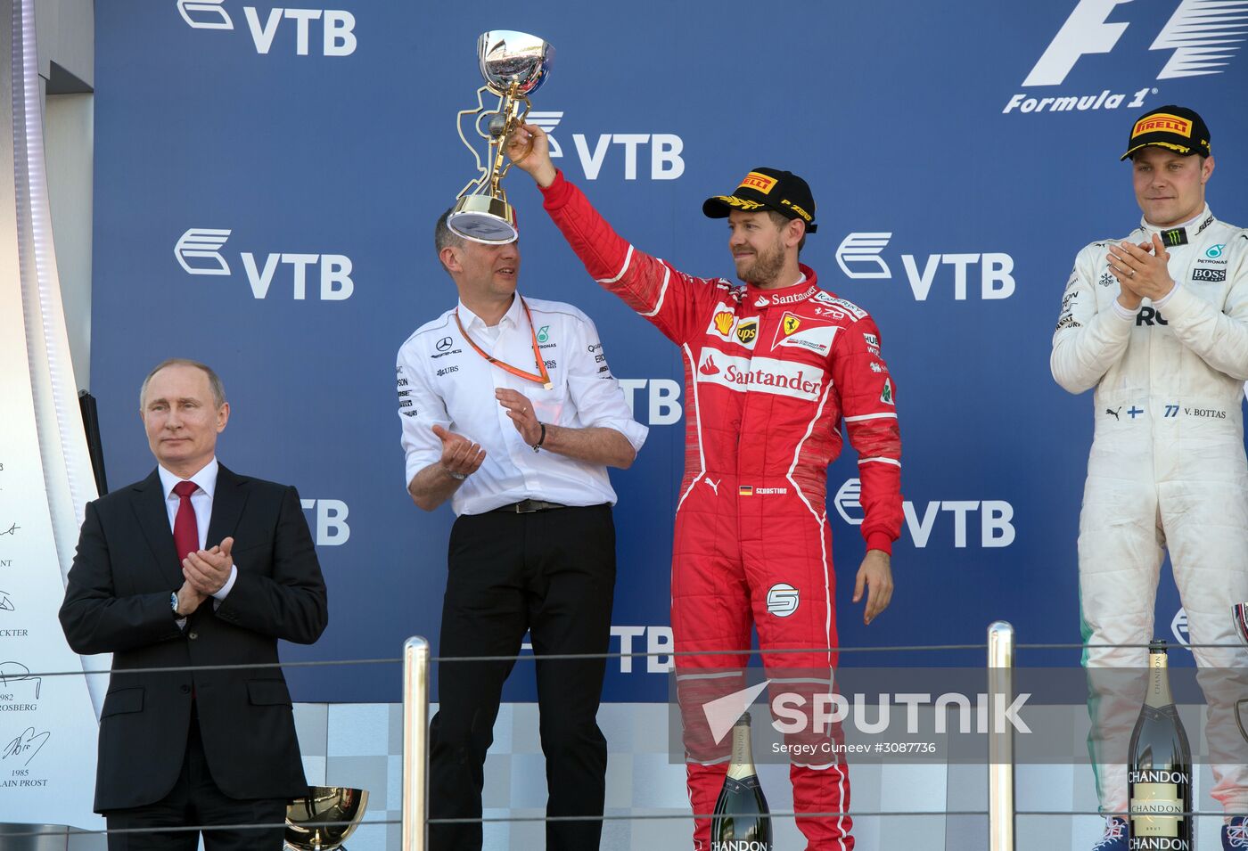 President Vladimir Putin attends Russian leg of Formula One in Sochi