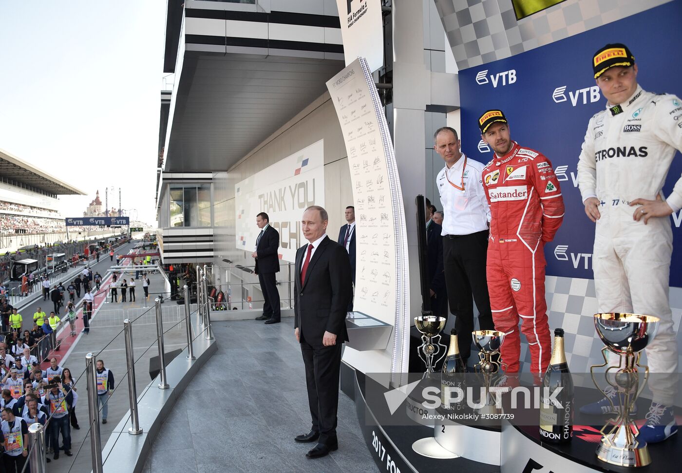 President Vladimir Putin attends Russian leg of Formula One in Sochi