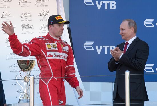 President Vladimir Putin attends Russian leg of Formula One in Sochi