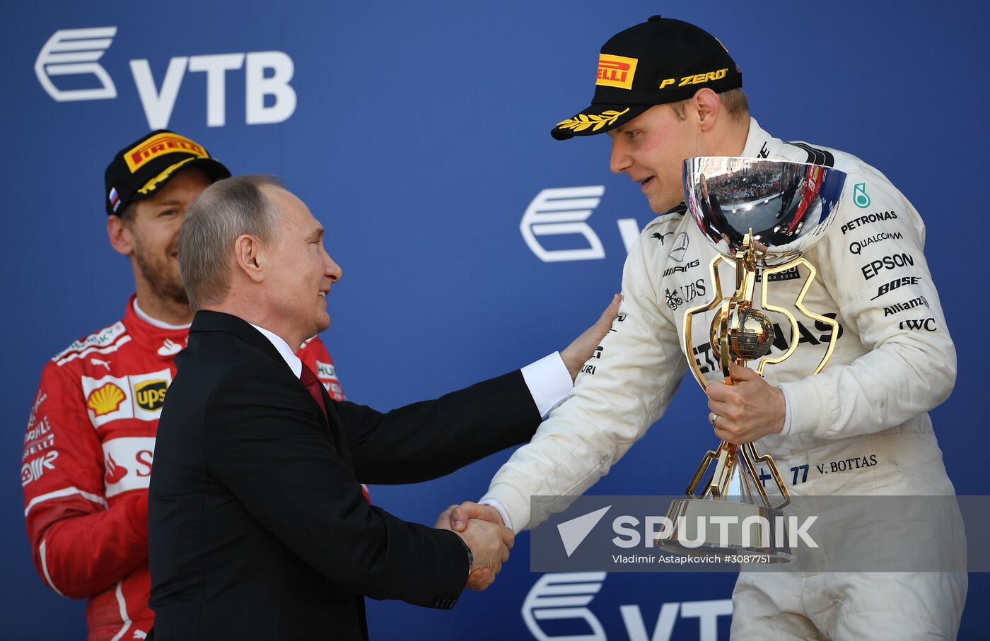President Vladimir Putin attends Russian leg of Formula One in Sochi