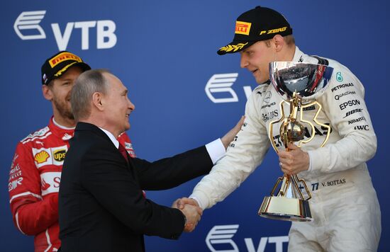 President Vladimir Putin attends Russian leg of Formula One in Sochi