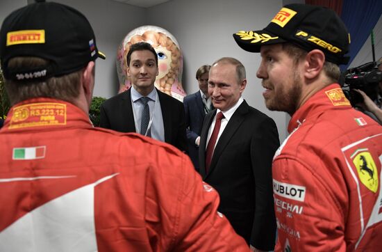 President Vladimir Putin attends Russian leg of Formula One in Sochi