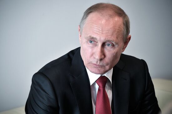 President Vladimir Putin attends Russian leg of Formula One in Sochi