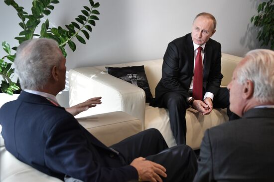 President Vladimir Putin attends Russian leg of Formula One in Sochi