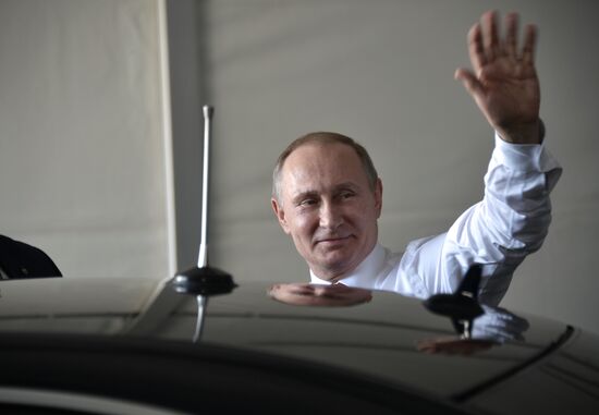 President Vladimir Putin attends Russian leg of Formula One in Sochi