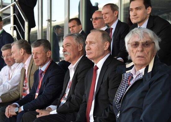 President Vladimir Putin attends Russian leg of Formula One in Sochi