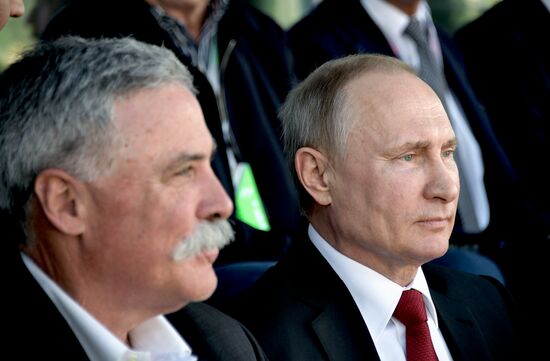 President Vladimir Putin attends Russian leg of Formula One in Sochi