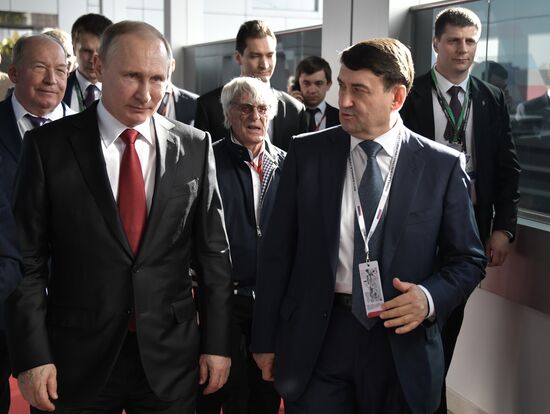 President Vladimir Putin attends Russian leg of Formula One in Sochi