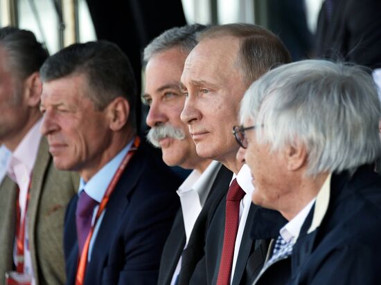 President Vladimir Putin attends Russian leg of Formula One in Sochi