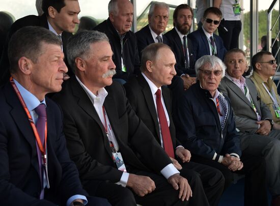 President Vladimir Putin attends Russian leg of Formula One in Sochi