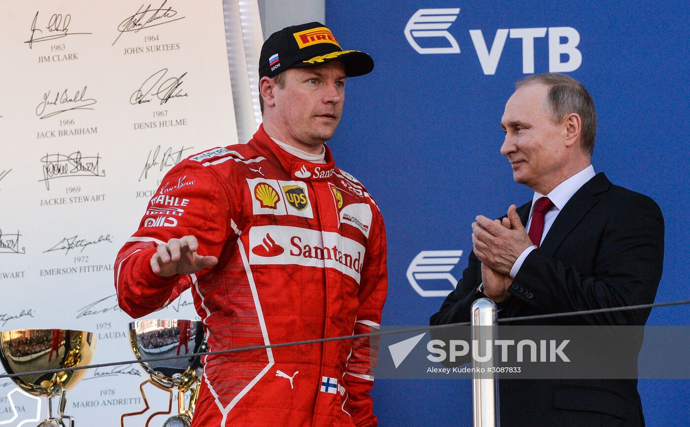 President Vladimir Putin attends Russian leg of Formula One in Sochi