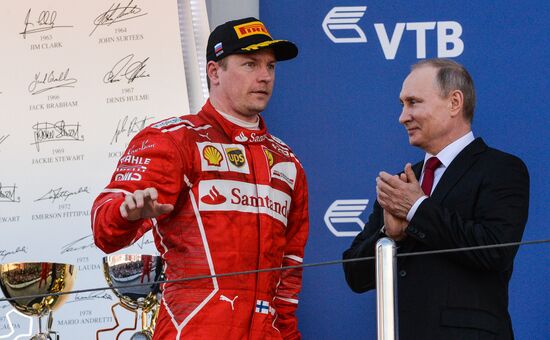 President Vladimir Putin attends Russian leg of Formula One in Sochi