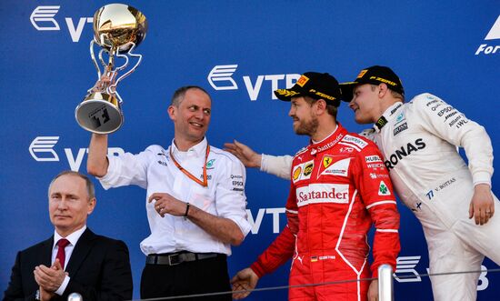 President Vladimir Putin attends Russian leg of Formula One in Sochi