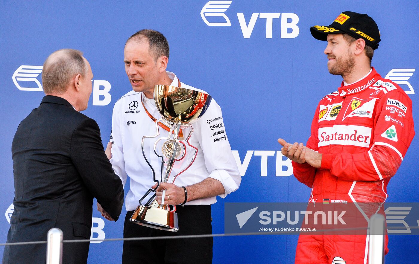 President Vladimir Putin attends Russian leg of Formula One in Sochi