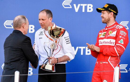 President Vladimir Putin attends Russian leg of Formula One in Sochi