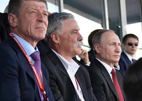 President Vladimir Putin attends Russian leg of Formula One in Sochi