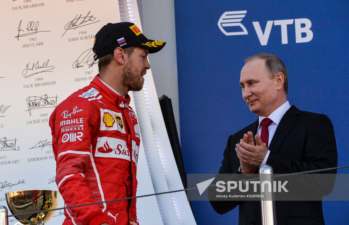 President Vladimir Putin attends Russian leg of Formula One in Sochi