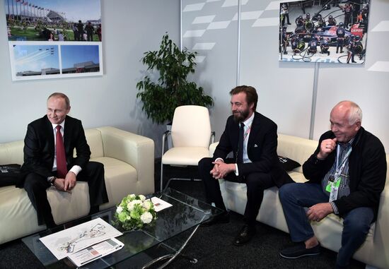 President Vladimir Putin attends Russian leg of Formula One in Sochi