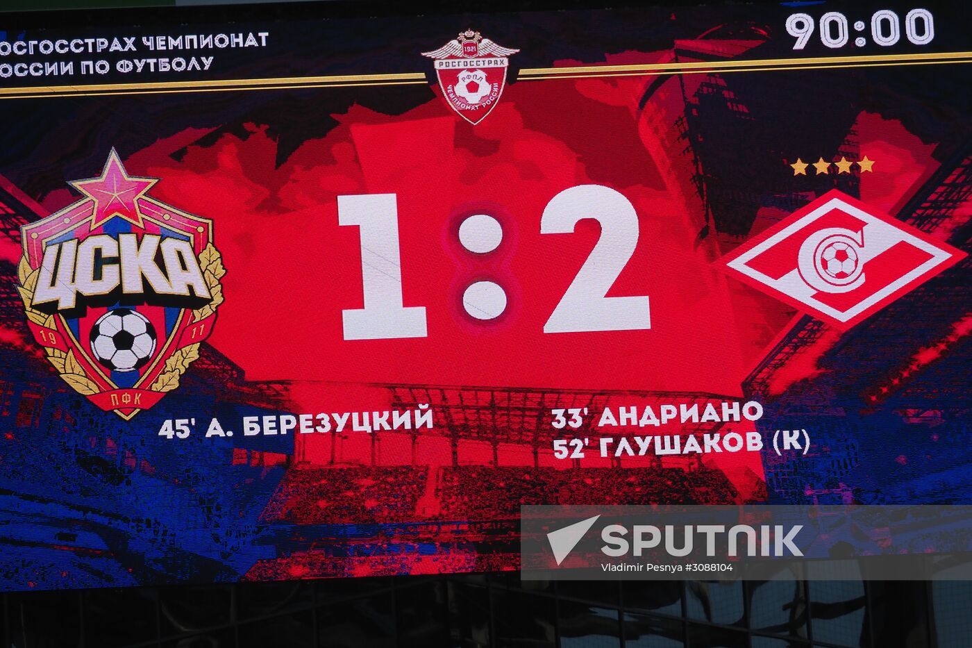 Russian Football Premier League. CSKA vs. Spartak