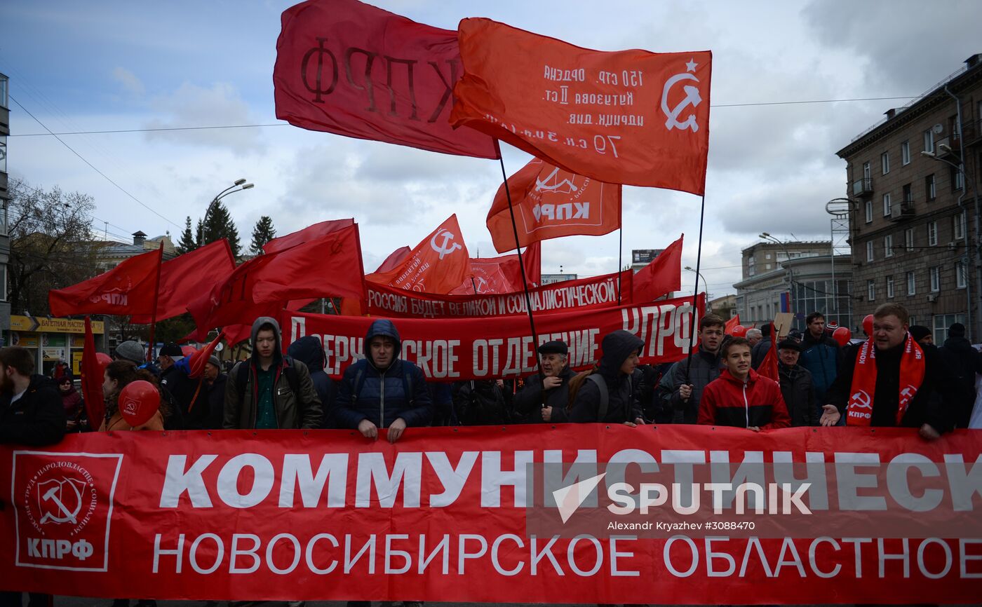 May Day celebrations in Russian cities