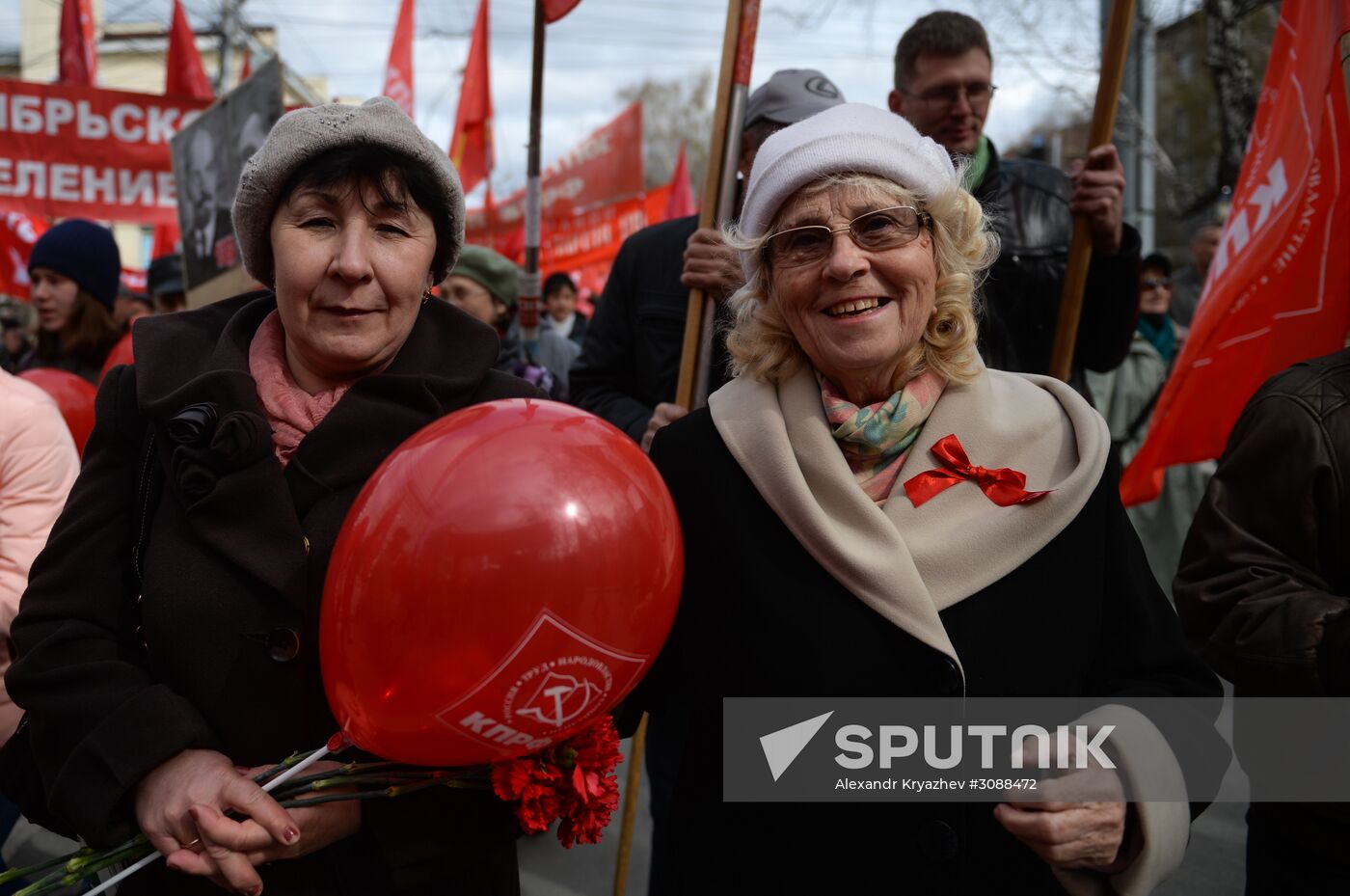 May Day celebrations in Russian cities