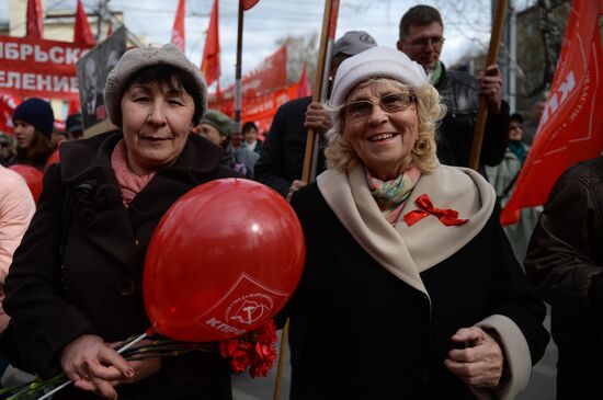 May Day celebrations in Russian cities