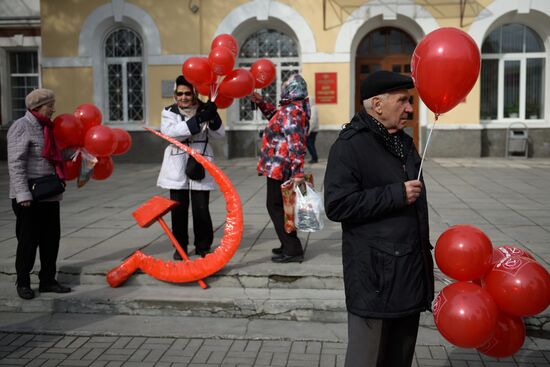 May Day celebrations in Russian cities