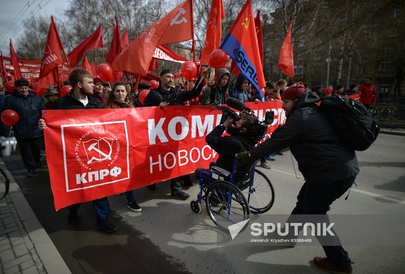 May Day celebrations in Russian cities