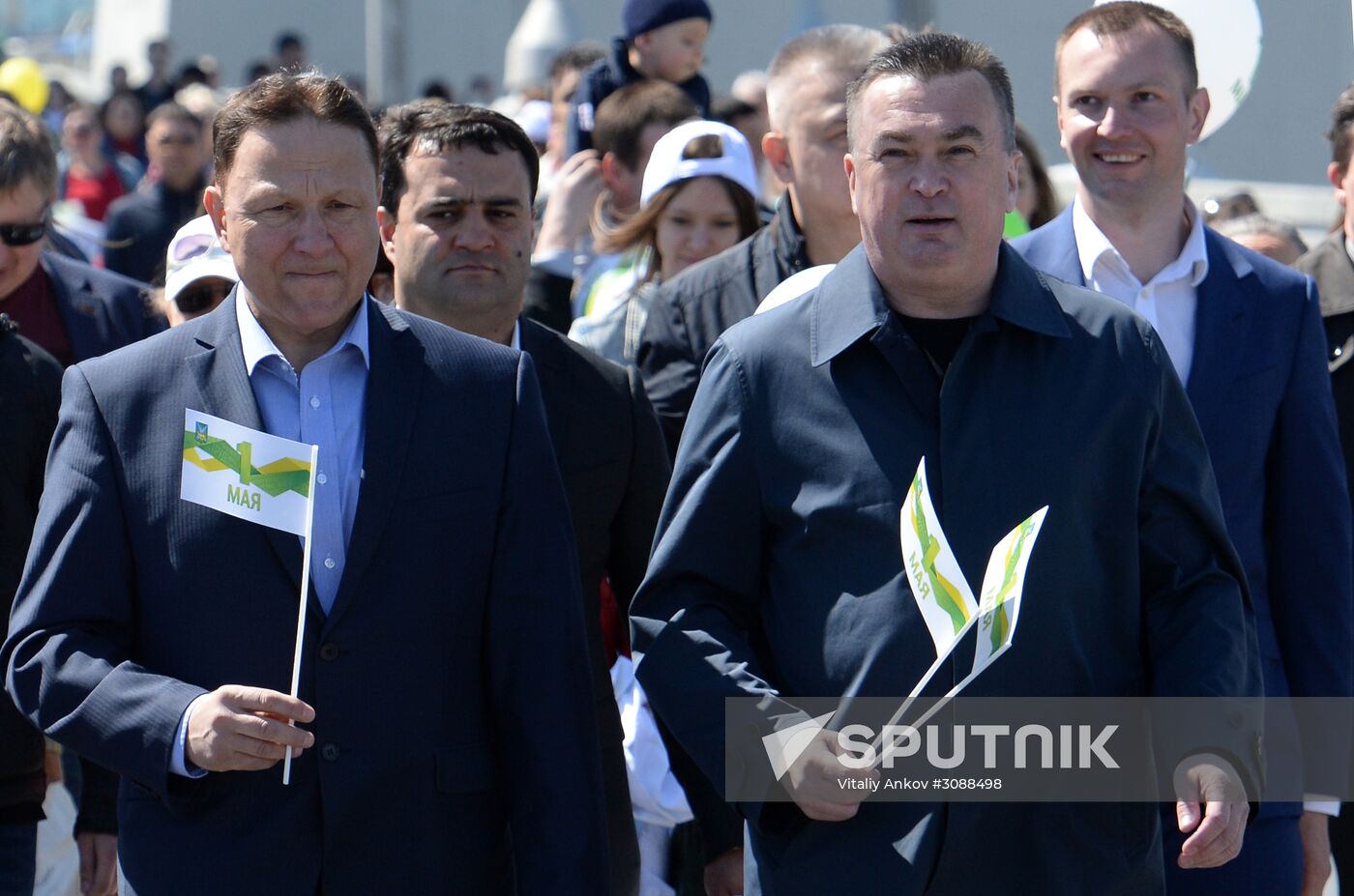 May Day celebrations in Russian cities